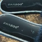 Bamboo  Black Faux Fur & Rhinestone Sparkles Jelly Slides Sandals Size 10 Photo 7