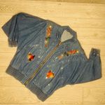 Vintage cotton denim Jean jacket horse / ranch / cowgirl theme embroidered patch Blue Photo 2