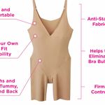 Maidenform Firm Control Shapewear Open Bust Body Shaper Size 2XL XXL Anti Static Photo 9