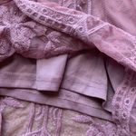 | She + Sky pink lace sheer romper Photo 2