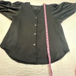 Fifteen Twenty NWOT  Elegant Black V-Neck Blouse With Bell Sleeves Photo 3