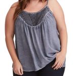 Torrid Embroidered Washed Challis Cami Blue Suze 3 3x Photo 0