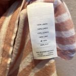 J.Crew  Women’s Linen T Shirt Stripes Neutral Size Medium Photo 4