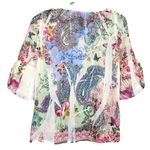 Mushka Lace Trim Floral Paisley Top PXS Mixed Media Butterfly Bow Fairy Coquette Pink Size undefined Photo 2