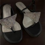 Cathy Jean  Black Sandals with Rhinestone Accents Size 6.5 Photo 4