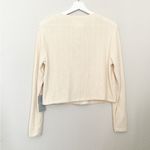 Saylor NWOT Cableknit Cropped Ivory Cardigan Photo 3
