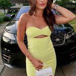 ZARA  Bodycon Strapless Mini Lemon Party Coctail Shower Bridal 🍋Dress Photo 5