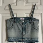 ZARA  Skirt Effect denim tank crop small Photo 0