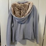 Faded Glory  Light Gray Coat Faux Fur Hood XL  Y2K Casual Twilightcore Fall Photo 2