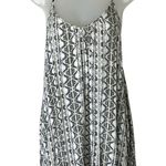 Amuse Society Studded Snake Print Halter Mini Tunic Dress Top Large Cream Gray Photo 4