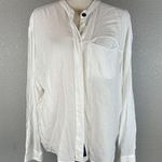 North Sails Womens Lightweight Button Up Blouse Top Sz Medium White Long Sleeve Photo 0