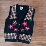Leslie Fay Vintage 90s  The Christmas Sampler Sweater Vest Size Medium Embroidere Photo 9