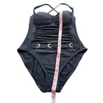 Bleu Rod Beattie Ruched Grommet One-Piece Swimsuit In Black Size 10 Photo 7
