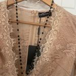 Pretty Little Thing  Champagne Lace Top Satin Bodycon Dress Photo 3