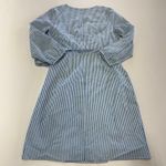 J.Crew Dress Womens Size 6 Blue White Striped Cotton Poplin‎ Wrap Photo 3
