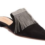 Schutz Shultz Eliora Rhinestone Fringe Mules NEW Holiday Party Size 7 Photo 0