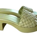 Dolce Vita Goldy Slides Shoes Platform Shoes Slides Lime Green Braided‎ Size 8 Photo 1