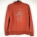 Royal Robbins Royal Robbin’s Women’s Full Zip Sweatshirt SZ L Embroidered Pumpkin Spice Orange Photo 1