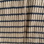 Free People We The Free Auntie Em Brown and Black Striped Fringe Neck Peplum Sweater Top S Photo 6