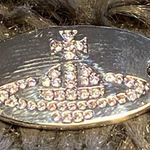 Vivienne Westwood  large pearl bracelet with encrusted lock and silver logo Photo 3