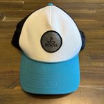 prAna  Color Block Trucker Hat Mesh Logo Active Outdoor Teal Blue White Photo 0
