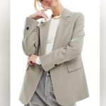 Stradivarius STRADIVARUS Oversized Blazer Stone Structured Small New Photo 3