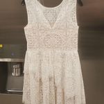 BCBGMAXAZRIA 💕💕 Charlee Asymmetrical Tiered Lace Dress ~ Ivory 10 NWT Photo 5
