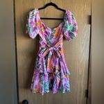 Crystal Doll  Puff-Sleeve Tie-Back Dress Photo 2