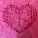 Style & Co acid wash hot pink heart sweatshirt, size XL Photo 8