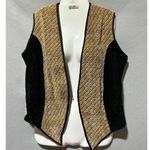 Laura Fisher Bonvallet Vintage Chenille Gold Black Textured Art to Wear Vest Size undefined Photo 1
