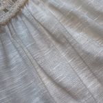 American Eagle  Cream Flowy Top with Crochet Trim Photo 3