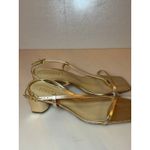 Schutz  Heloise Metallic Leather Slingback Sandals - Size 9 Photo 4