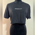 Goodie Two Sleeves EUC  Black and White Minimalist Crop Top size medium Photo 0