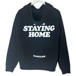 Talentless  “I’m Staying Home” Black Cotton Sweatshirt Size XS Photo 3