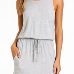 Lou & grey Lou & Gray Gray Knit Sleeveless Drawstring‎ Pockets Casual Size XS Dress Photo 0