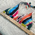 Anne cole Women's Multi Color Colorblocked Stripe Tie Halter Swimsuit Top XS Photo 8