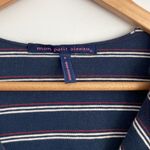 Striped Navy Blue Long Sleeve Top sz Small Photo 2