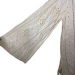 JUAN DE DIOS Lisa Cotton Eyelet Maxi Shirt in Beige Cream sz S Photo 8
