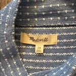 Madewell Jacquard Puff-Sleeve Mockneck Top Blue Plus Size 1X Sweater Cozy Core Photo 4