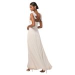 Lulus  White Chiffon Tie-Sleeve Wedding Dress NWT Size Small White Formal Dress Photo 1