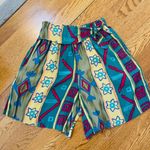 Neiman Marcus Vintage 80's Abstract Safari Style Flowy Shorts Small Photo 5