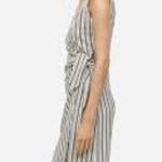H&M  black and white striped textured wrap dress knee-length size small NWT Photo 2