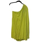 Reiss  Green Samantha One Shoulder Cape Mini Cocktail Dress Size 10 Photo 4
