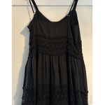 LOVE the Label Anthropologie Black Flocked Lace Crochet Tiered Cotton Maxi Sz XS Photo 9