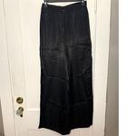 Athleta Calm Cool Wide Leg Satin Pants Black NWT Size Small Photo 3