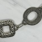 Silver Textured Medallion Chain Belt Animal Print One Size (OS) ✨ Photo 3