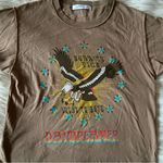 Daydreamer Brown Lucky to Have Bald Eagle Western Patriotic Oversized T-Shirt Photo 39