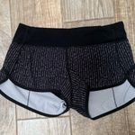 Lululemon Black  SpeedUp Shorts with Writing  Photo 0