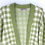 Lalavon Coordinated Set Checkered Crop Knit Sweater Set Green White Size Small Photo 3