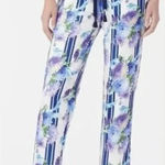 J.Crew Drapey Pull-On Pant in Vintage Floral Stripe Ankle Size 4 EUC Photo 0